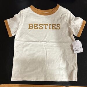 Kids White and Tan 'Besties' T-Shirt